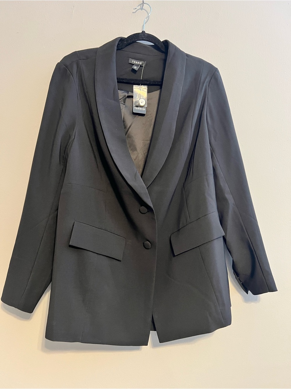 torrid Black Studio Ponte Long Line Blazer | Women’s 2X